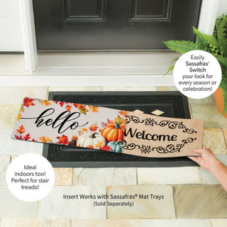 Hello Fall Pumpkin & Leaves Sassafras Switch Mat