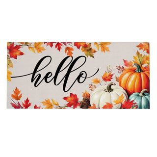 Hello Fall Pumpkin & Leaves Sassafras Switch Mat