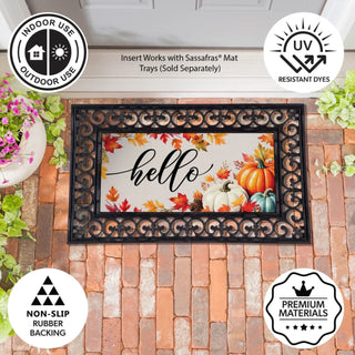 Hello Fall Pumpkin & Leaves Sassafras Switch Mat