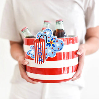 Red Stripe Mini Bowl by Happy Everything!