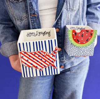Indigo Small Dot Mini Nesting Cube by Happy Everything!