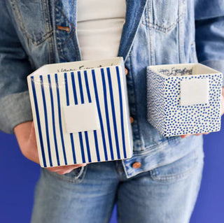 Indigo Small Dot Mini Nesting Cube by Happy Everything!