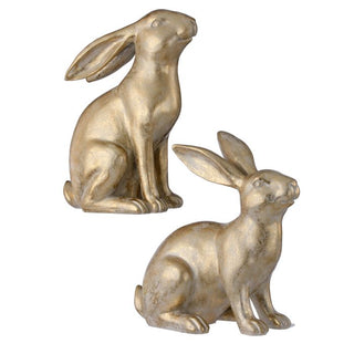 Elegant Golden Bunny Figurine, Medium