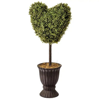 30'' Faux Heart Boxwood Topiary in Pot
