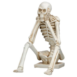 White Sitting Skeleton