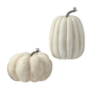 Vintage Cream Farmstand Pumpkin or Gourd, 8"