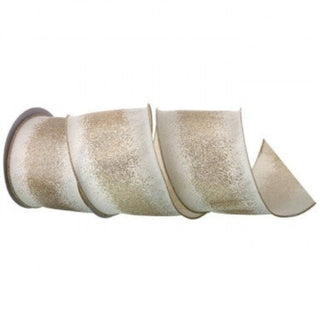 Glitter Center Dupion Ribbon, 4"x10YD