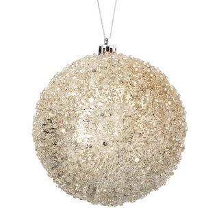 Iced Metallic Ball Ornament