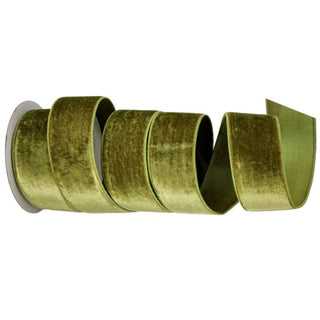Viscose Velvet Metallic Back Ribbon, 2.5"x10YD
