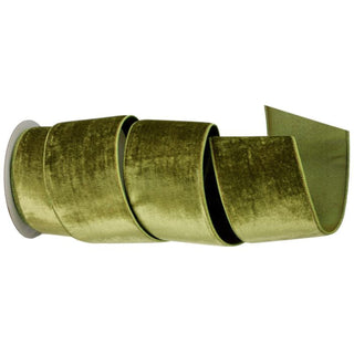 Viscose Velvet Metallic Back Ribbon, 4"x10YD