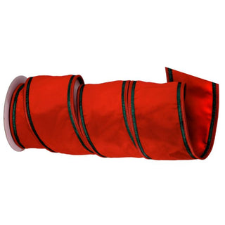 Double Piping Velvet Metallic Dupion Ribbon, 4"X5YD