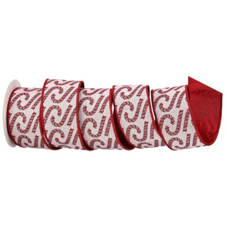 Metallic Dupion Candy Cane Ribbon, 2.5"X5YD