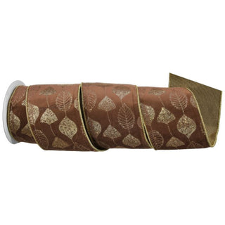 Velvet Birch Leaf Ribbon, 4'X5YD