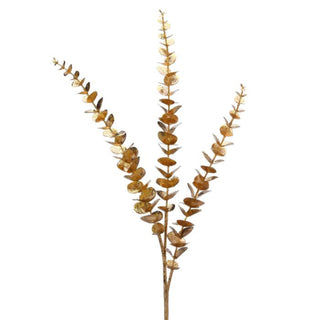 Gold Gilded Glitter Eucalyptus Spray