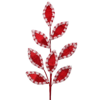Red Sugared Stripe Leaf Pick