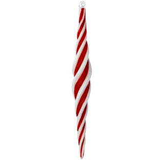 Glass Peppermint Finial Ornament