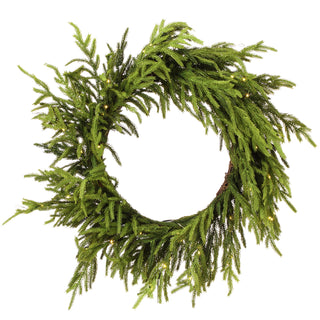 LED Natural Touch Norfolk Pine Wreath, 24"