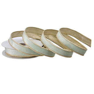 Mint Green Velvet Pastel Ribbon with Edge, 1"X10YD