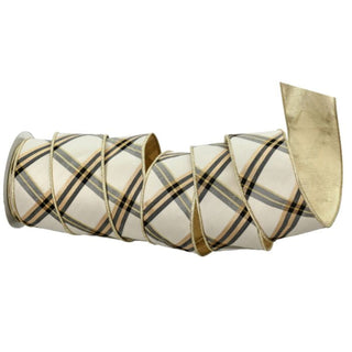 Plaid Dupion Stripe Ribbon, 2.5"X10YD