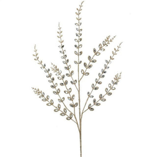 Champagne Jeweled Leaf Spray