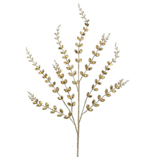 Gold Jeweled Leaf Spray