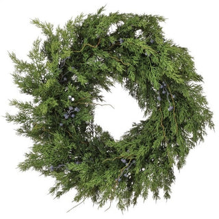 Real Touch Blueberry Juniper Wreath, 24"