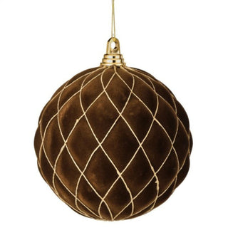Flicker Diamond Ball Ornament, Brown