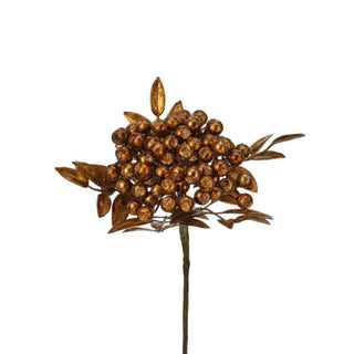 Metallic Glitter Berry Cluster Stem