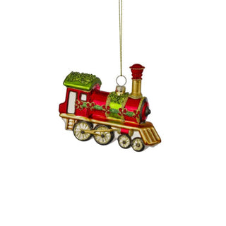 Glass Train Ornament
