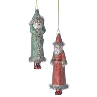 Tinsel Santa Ornament