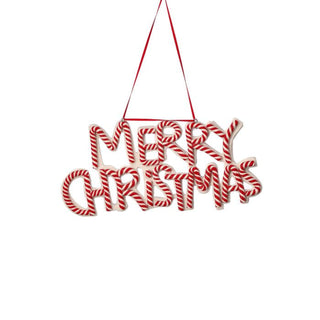 Candy Cane Merry Christmas Ornament