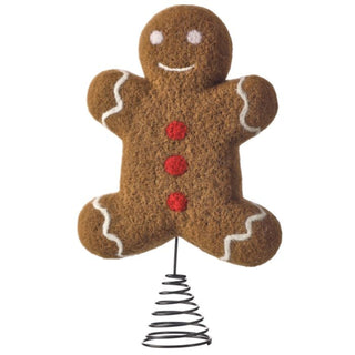 Wool-Like Gingerbread Man Tree Topper
