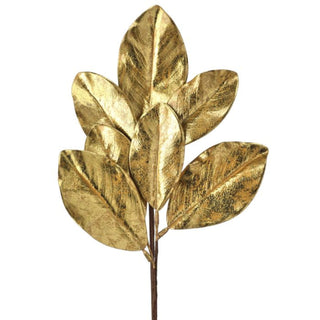 Golden Gilded Magnolia Leaf Spray