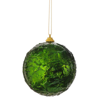 Green Crinkle Foil Ball Ornament