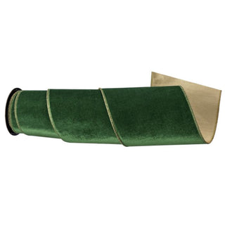 Green Velvet Premium Ribbon, 6"X5YD