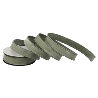 Green Premium Wired Velvet Ribbon, 1"X10YD