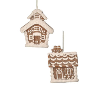 Sugared Gingerbread House Ornament