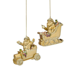 Golden Santa Ride Ornament