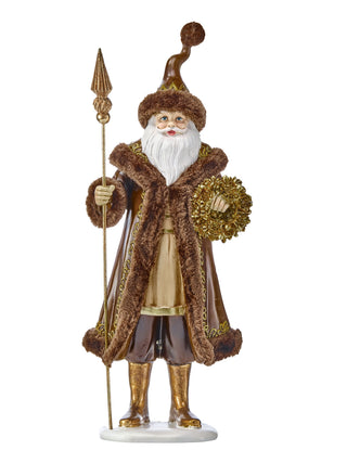 Regal Santa with Staff and Wreath