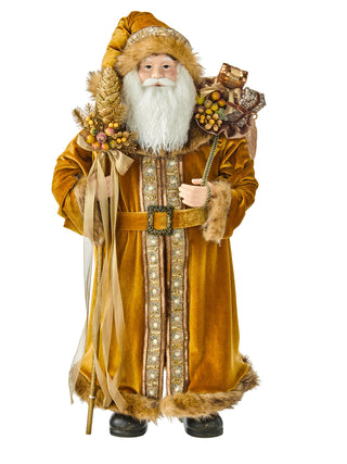 Charleston Santa with Pinecone Staff, 36"
