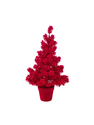 Potted Flocked Christmas Tree