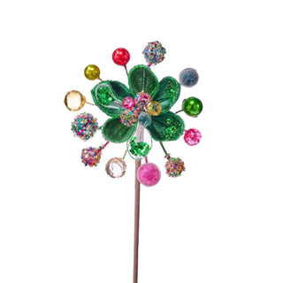 Emerald Multi Jeweled Magnolia Pick