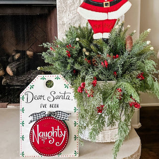 "Dear Santa" Sign with Reversible Charm
