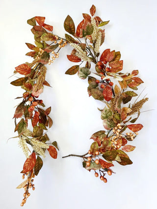 6' Berry Wheat Garland