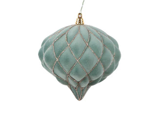Celadon Velvet Kismet Ornament, 6"
