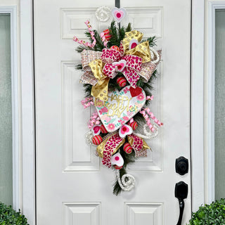 Pink, Red, and Gold Twirl Ball Pick