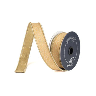 Gold Stardust Wired Ribbon, 2.5"X10YD