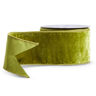 Green Apple Velvet Ribbon, 4" X 10YD