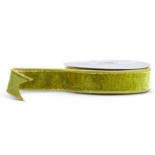 Green Apple Velvet Ribbon, 1.5" X 10YD