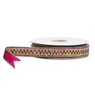 Jeweled Metallic Ribbon, 1" X 5YD